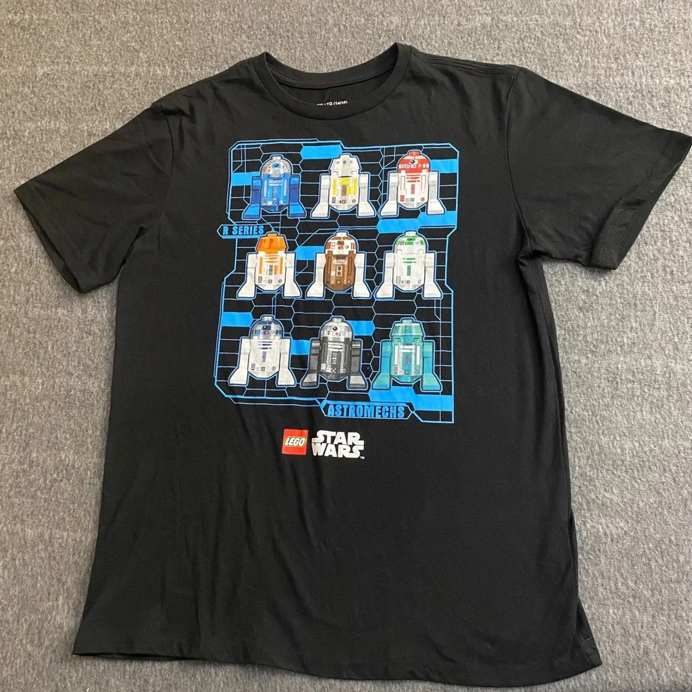 LEGO Star Wars Boys Astromech R-Series Droids Graphic T-Shirt Black XL 14/16